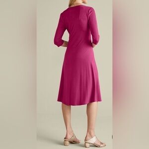 Soft Surroundings Hyannis Faux Wrap dress in Sangria. Size XL